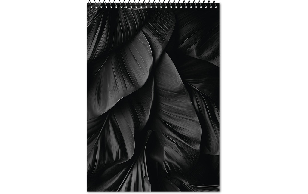 Lumart Bloc à spirales A5 noir 80 feuilles blanco Roller à gel inclus