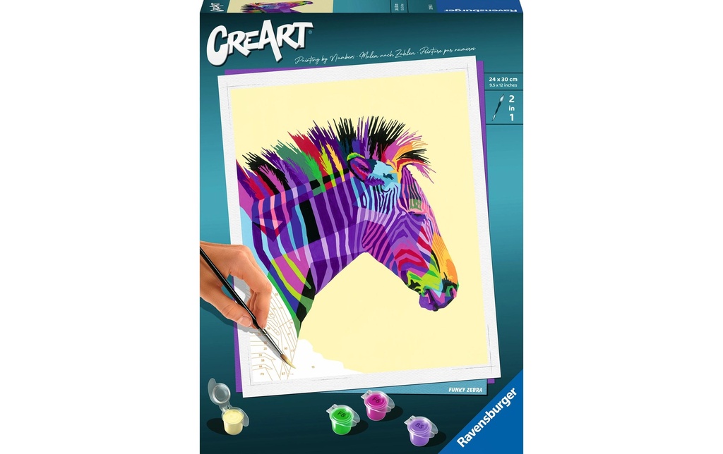 Ravensburger Peinture avec chiffres CreArt Funky Zebra