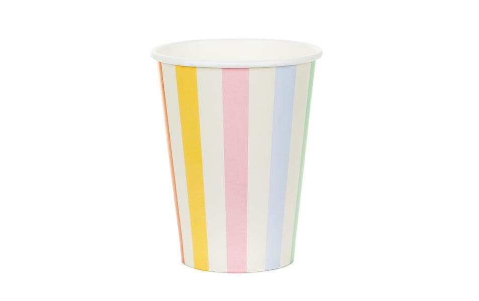 Partydeco Gobelets jetables Bandes 6 Pièce/s