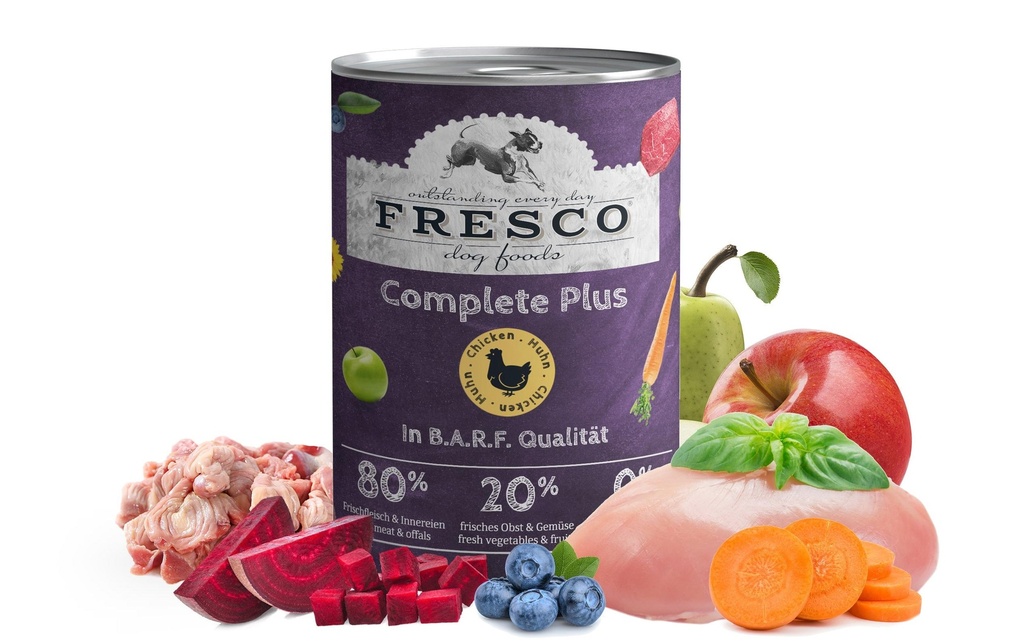 FRESCO Alimentation humide Complete Plus Poulet avec légumes et fruits 800 g