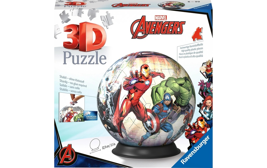 Ravensburger Boule de puzzle Marvel Avengers 72 pièces