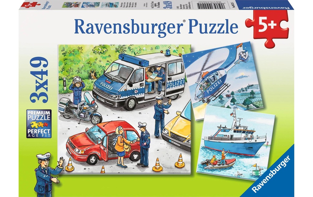 Ravensburger Puzzle Opération de police 3 x 49 pièces