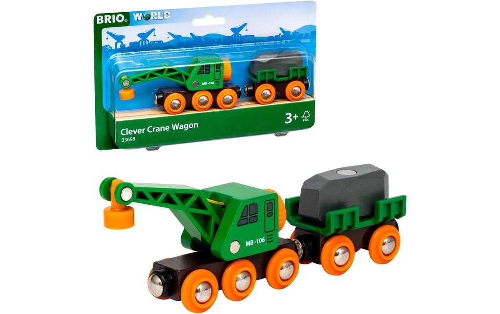 BRIO Camion-grue avec remorque et fret