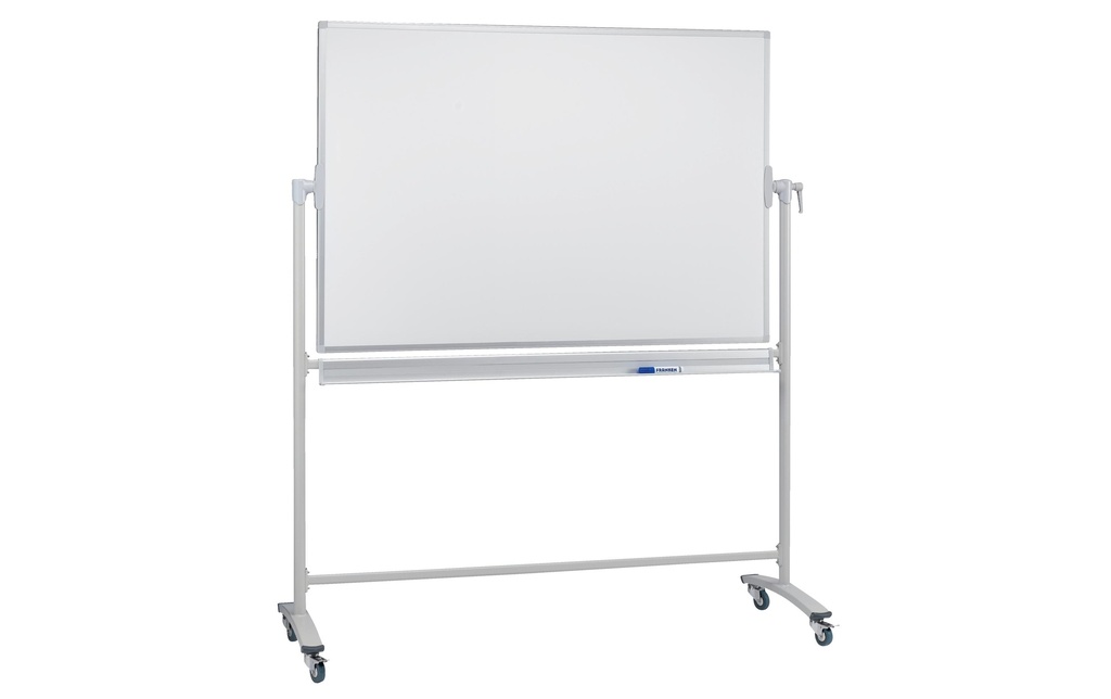 Franken Tableau blanc mobile avec fonction de rotation 120 cm x 180 cm, Blanc