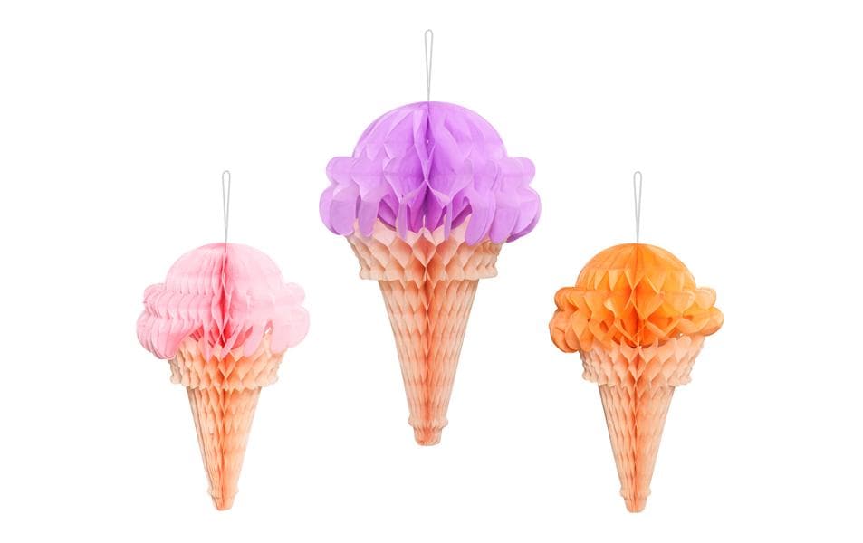 Partydeco Papier de soie crème glacée 3 Pièce/s