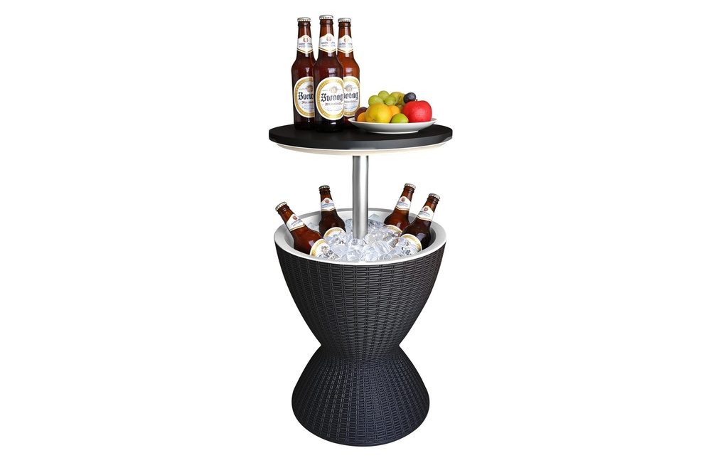 relaxdays Table d'appoint avec fonction de refroidissement 30 L 48.5 x 82 cm, Noir