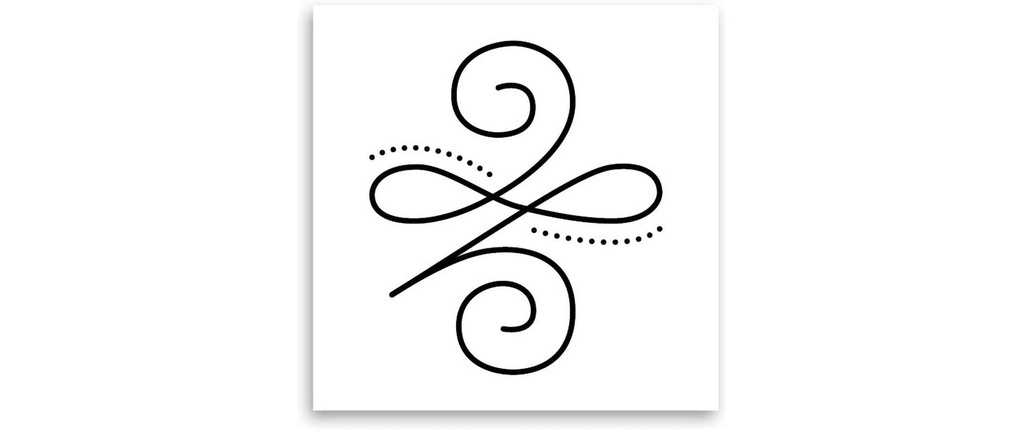 minink symbole de force pour tatouage Taille: S (3.6 cm x 4,1 cm)