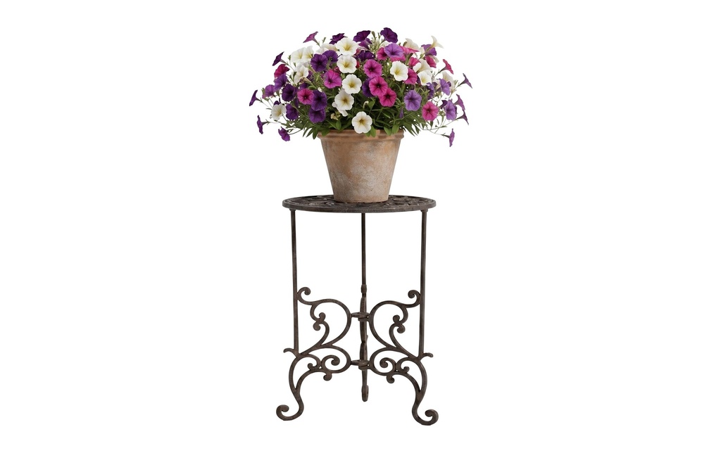 relaxdays Supports pour plantes fonte antique 1 tablette