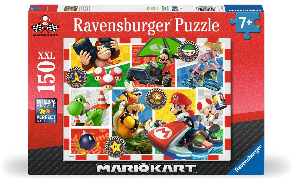 Ravensburger Puzzle S'amuser avec Mario Kart 150 pièces XXL