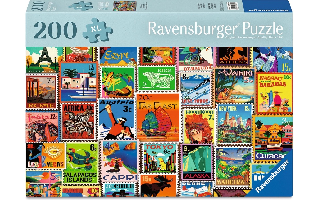 Ravensburger Puzzle Travel Stamps 200 pièces XL