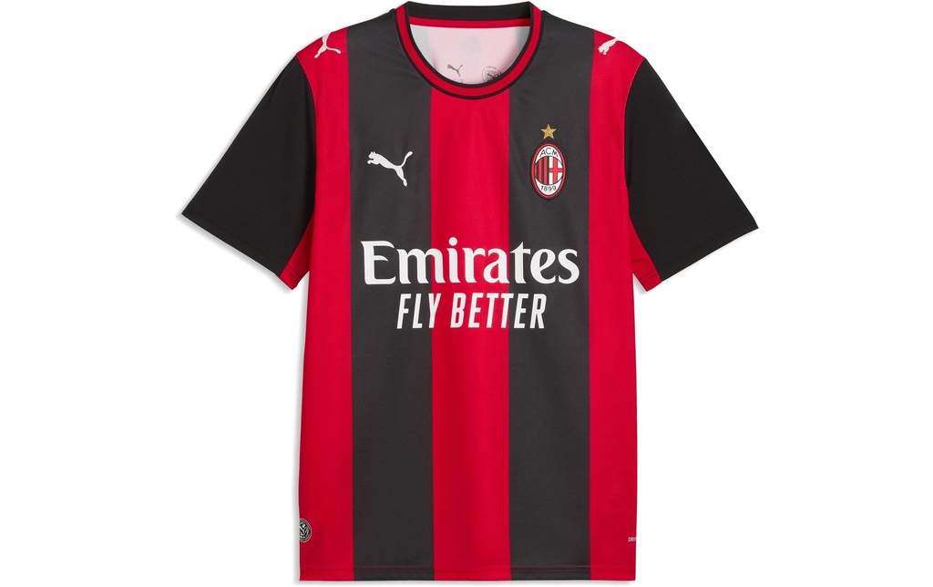 PUMA Réplique du maillot domicile ACM Jr Noir/Rouge, Taille: 140