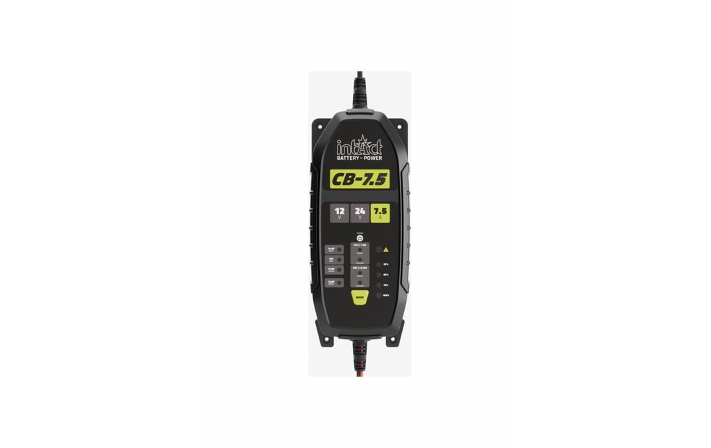 intAct Chargeur de batterie ChargeBox 7.5A 12 V et 24 V
