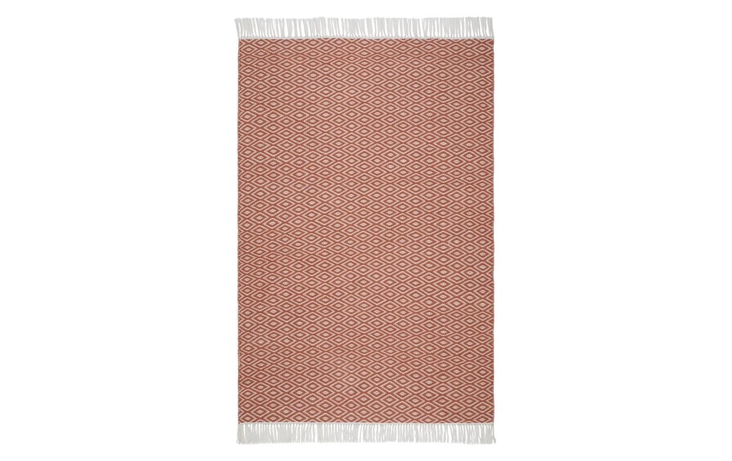 Urbanara Tapis Barota 170 x 240 cm, Terracotta/Blanc