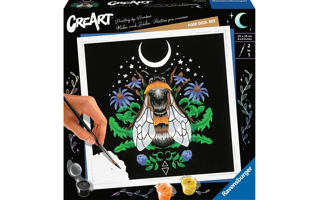 Ravensburger Peinture avec chiffres Pixie Cold Bee carré 20 x 20 cm