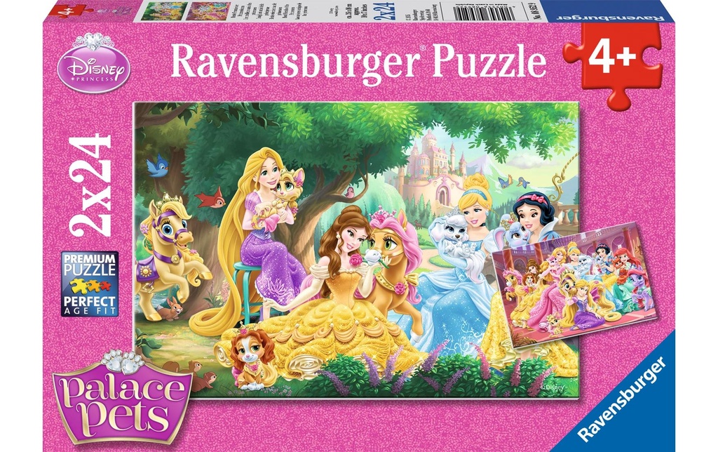 Ravensburger Puzzle Les meilleurs amis des princesses 2 x 24 pièces