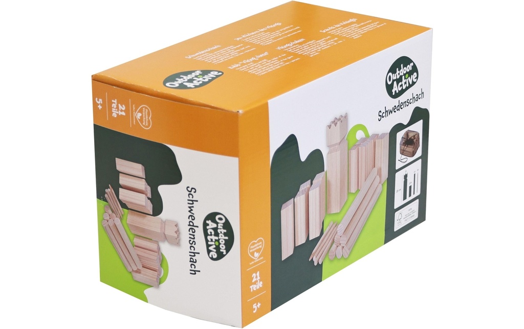 vedes Échecs suédois Kubb 21 pièces