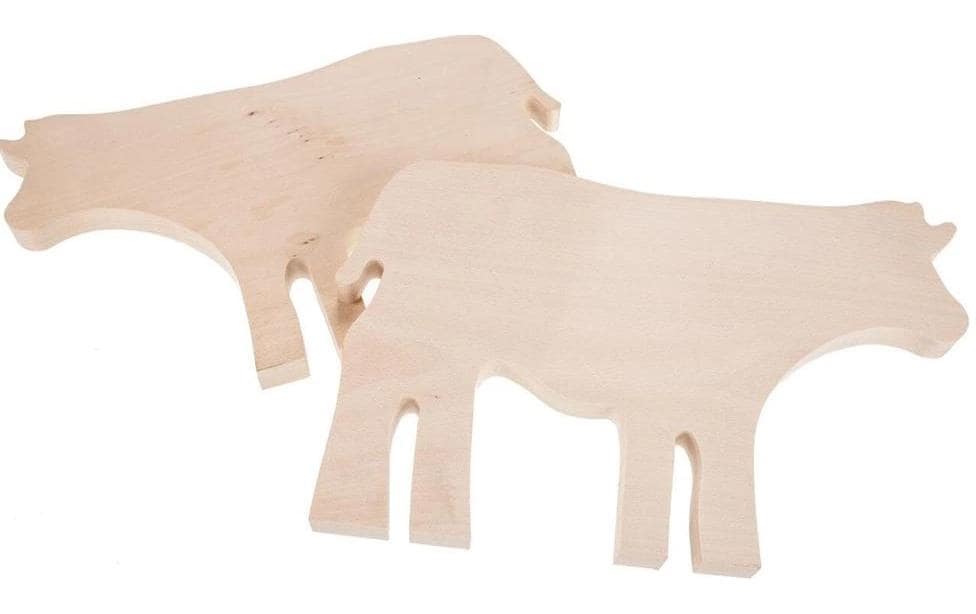 creanorm Planche à découper Hêtre en forme de veau, 35 x 22.5 x 2 cm