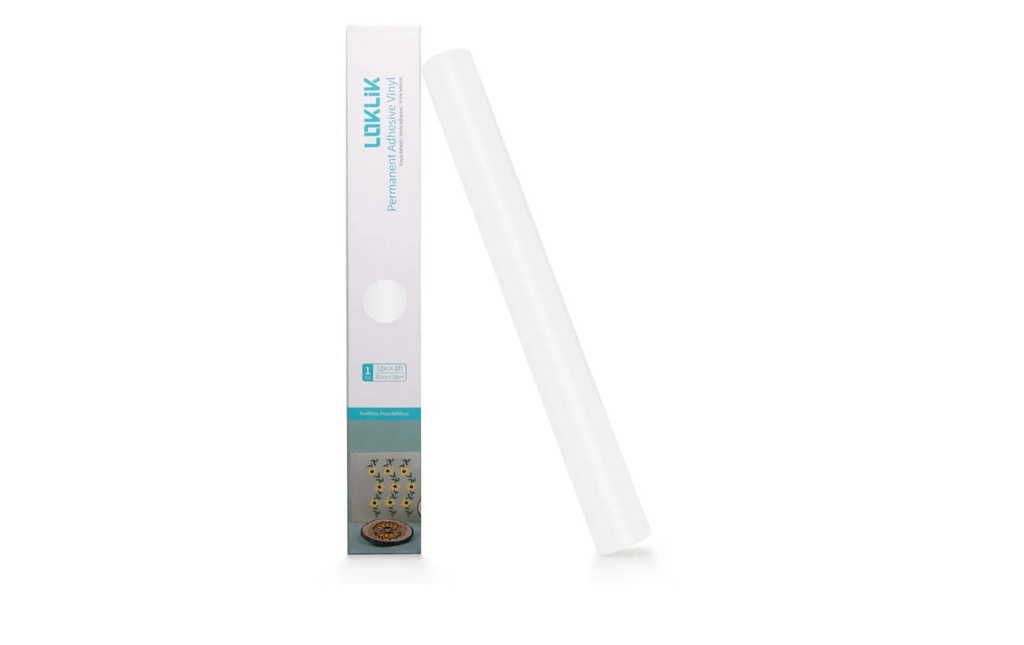 LOKLIK Film vinyle mat permanent 30.5 x 1200 cm, 1 Pièce/s, Blanc
