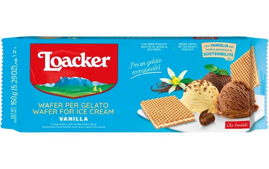 Loacker Petits gâteaux Crème glacée à la vanille 150 g