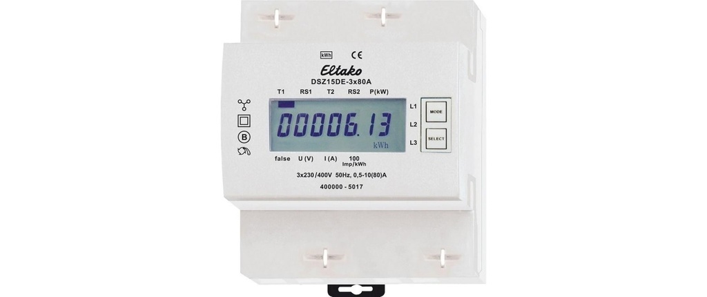 Eltako DSZ15DE-3 x 80A numérique, 3 x 80A