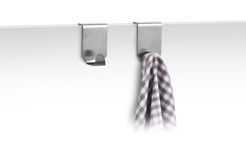 Zeller Present Crochet pour serviette Inox Argent