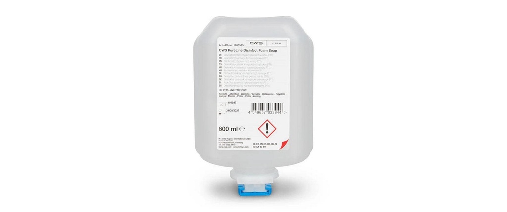 CWS Mousse désinfectante PureLine 600 ml