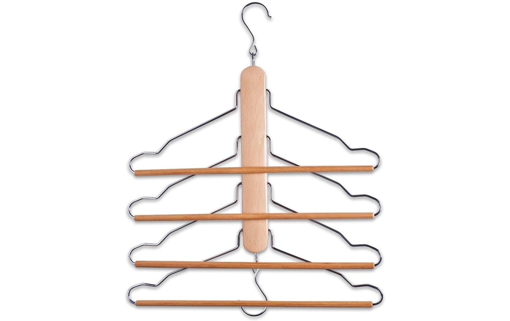 Zeller Present Cintre multiple, hêtre/métal Argenté/Brun