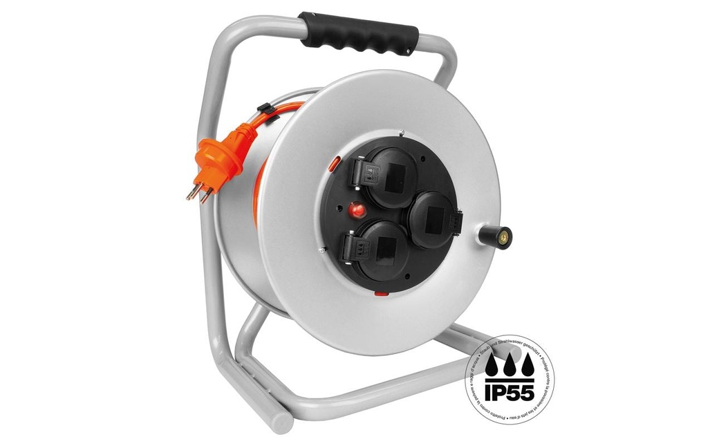 STEFFEN Bobine de câble FLEX PUR Métal 3xT13 IP55 25m