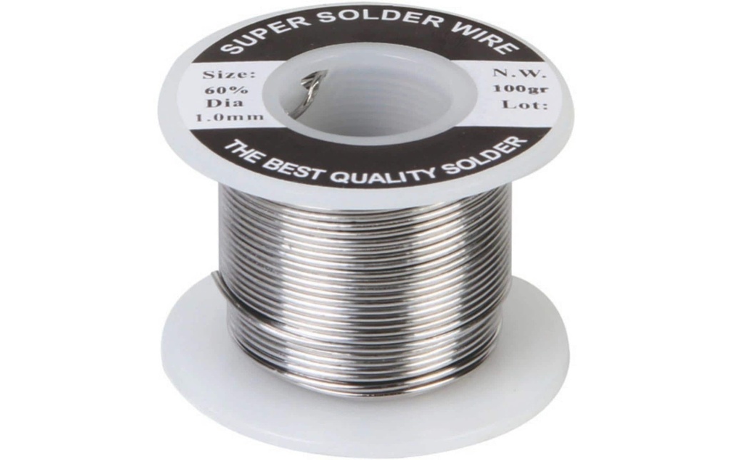 Velleman Étain de soudure SOLD100G Sn 60% Pb 40% 1 mm 100 g