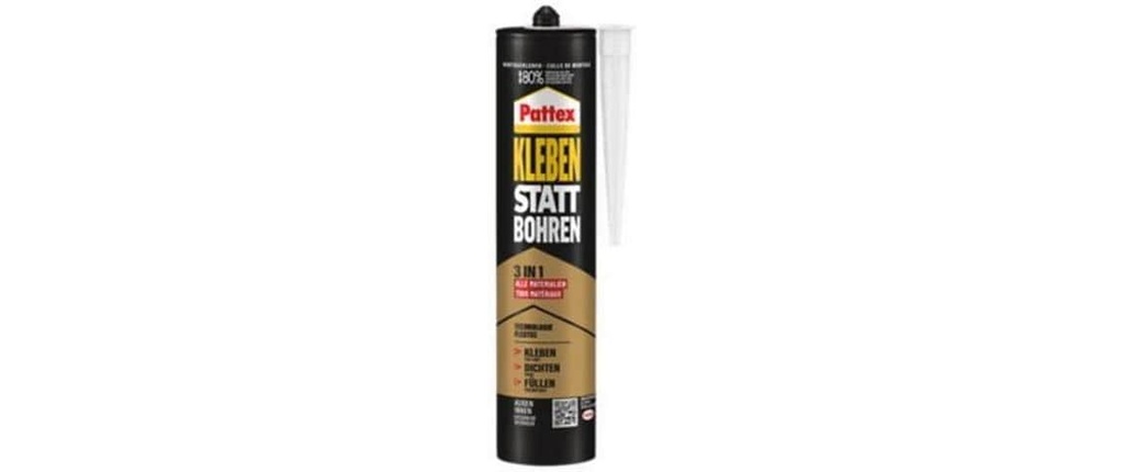 Pattex Coller au lieu de percer 3 en 1 390 g, Blanc