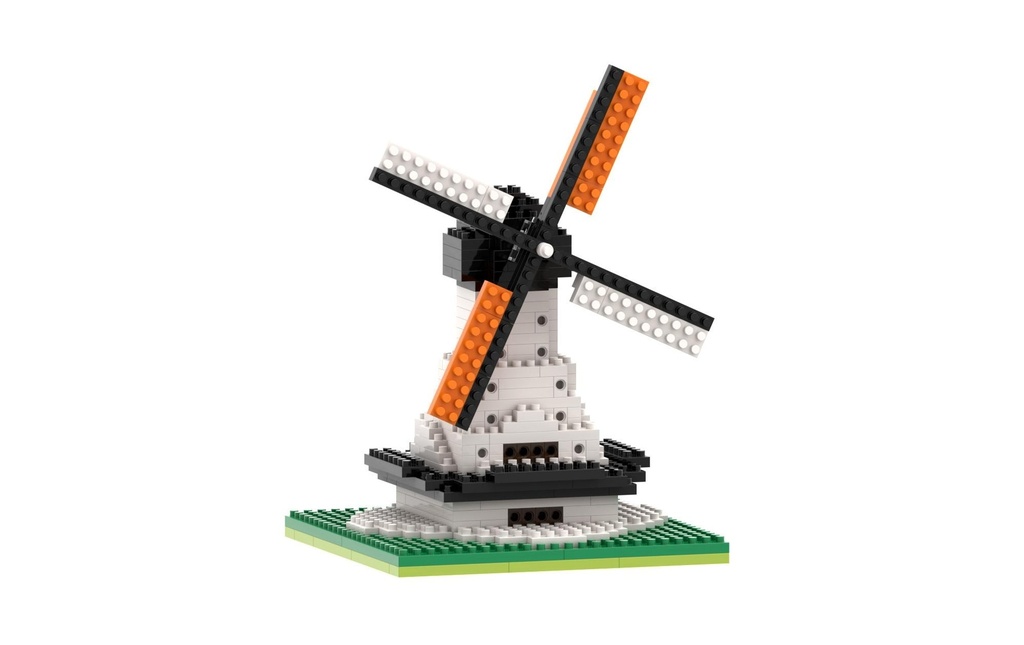 BRIXIES Modèle construction Grand moulin à vent de 315 briques