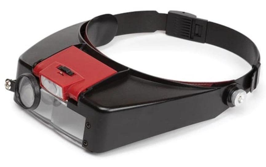 Velleman Loupe sur bandeau VTMG13N avec lumière LED, 1.8x, 2.3x, 3.3x