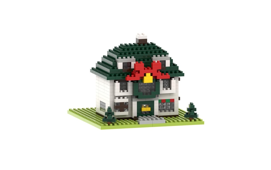 BRIXIES Modèle construction Maison de Noël de 270 briques