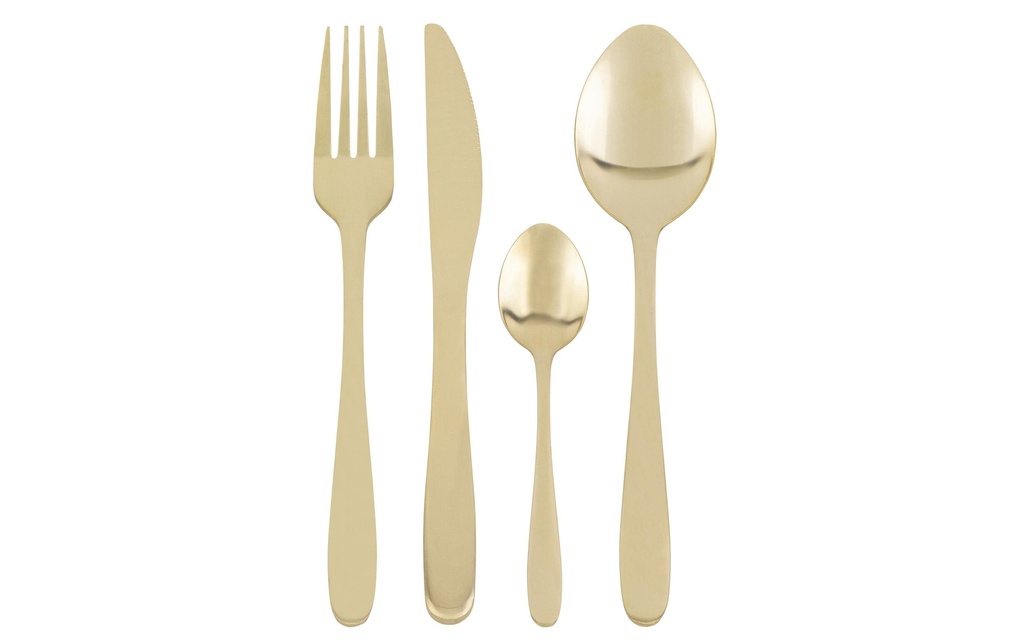 FURBER Kits de couverts 16 pièces, Doré