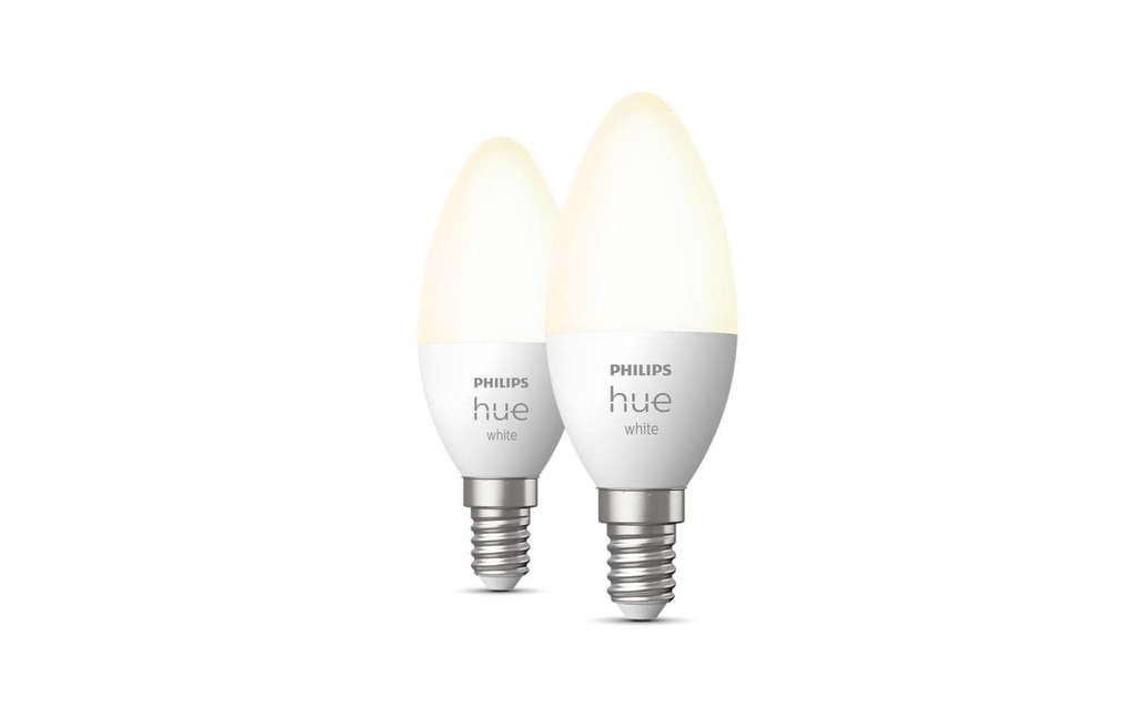 Philips Hue Hue W B39 E14 LED blanc chaud dimmable pack de deux