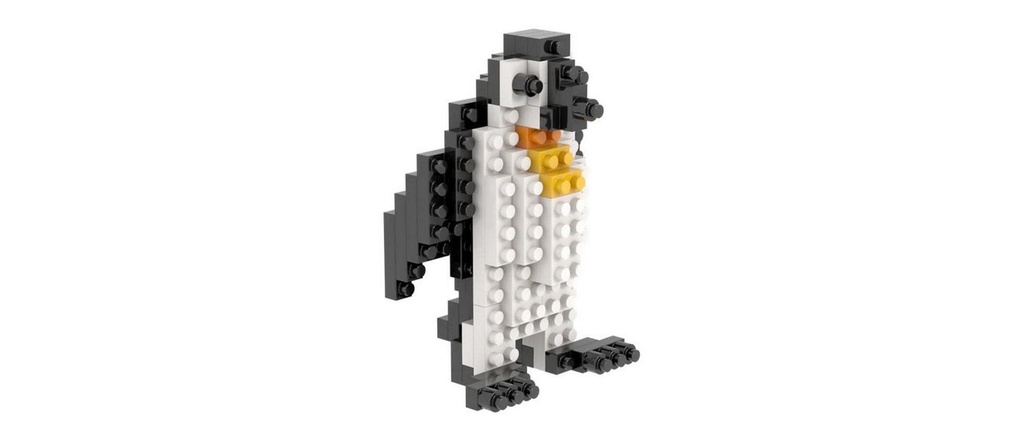 BRIXIES Modèle construction Pingouin de 78 briques