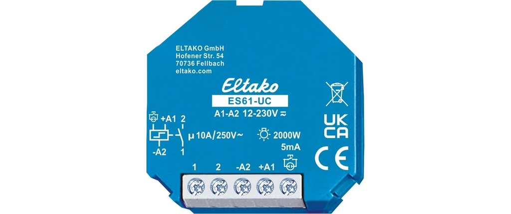 Eltako Télérupteur ES61-UC Plastique encastré Bleu Blanc