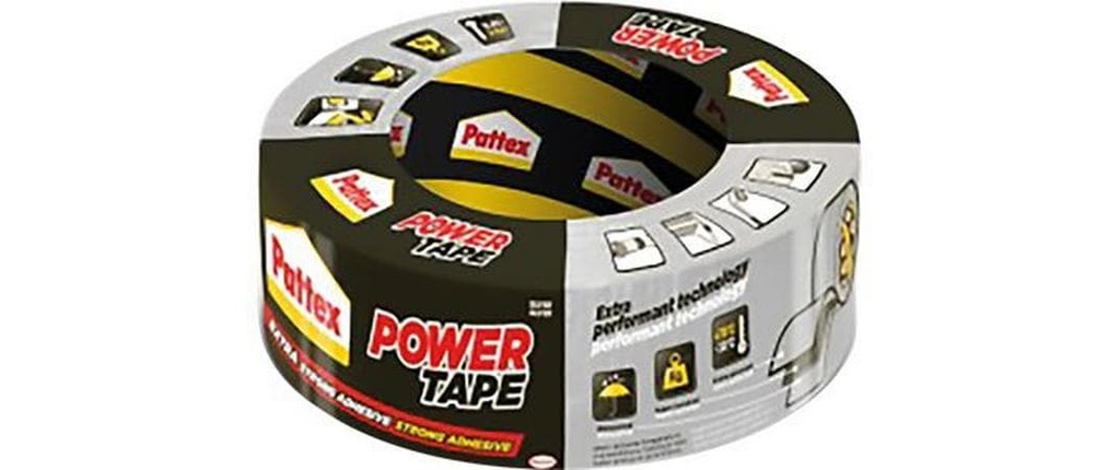 Pattex Power Tape 50 mm x 50 m, Argenté/Gris