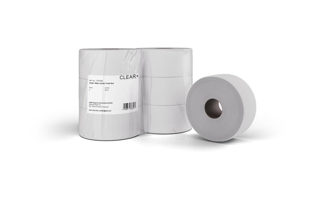 CWS Papier toilette CLEAR+  rouleaux à 2 couches, Blanc