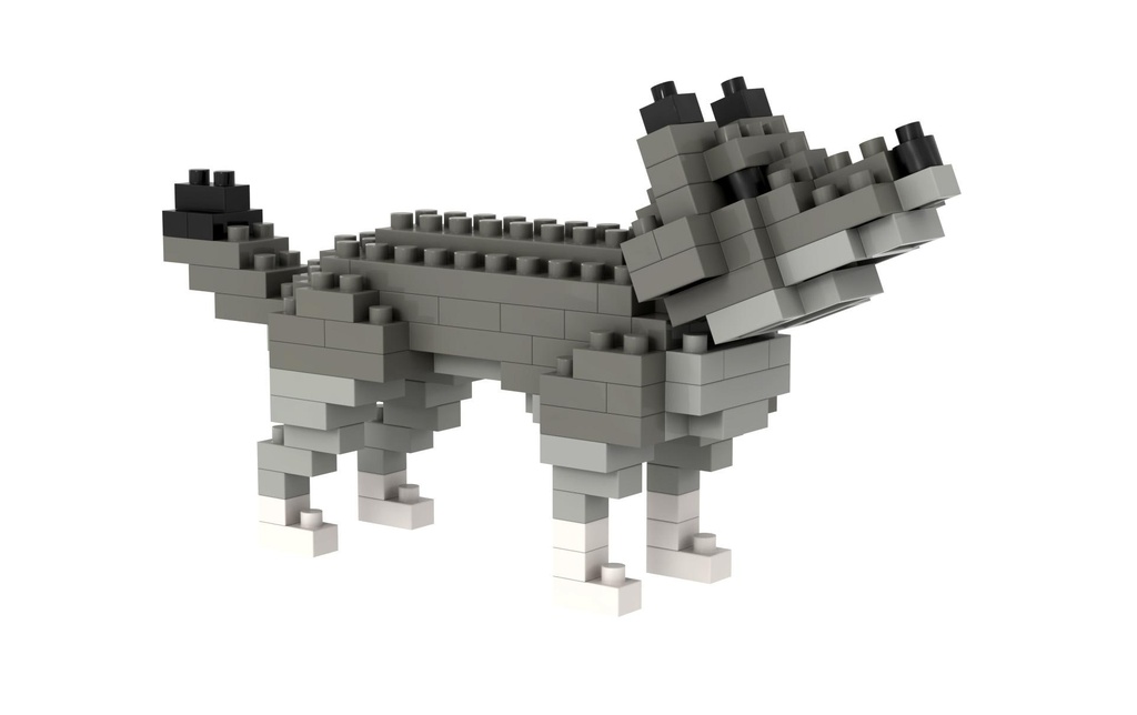 BRIXIES Modèle construction Loup gris foncé de 120 briques