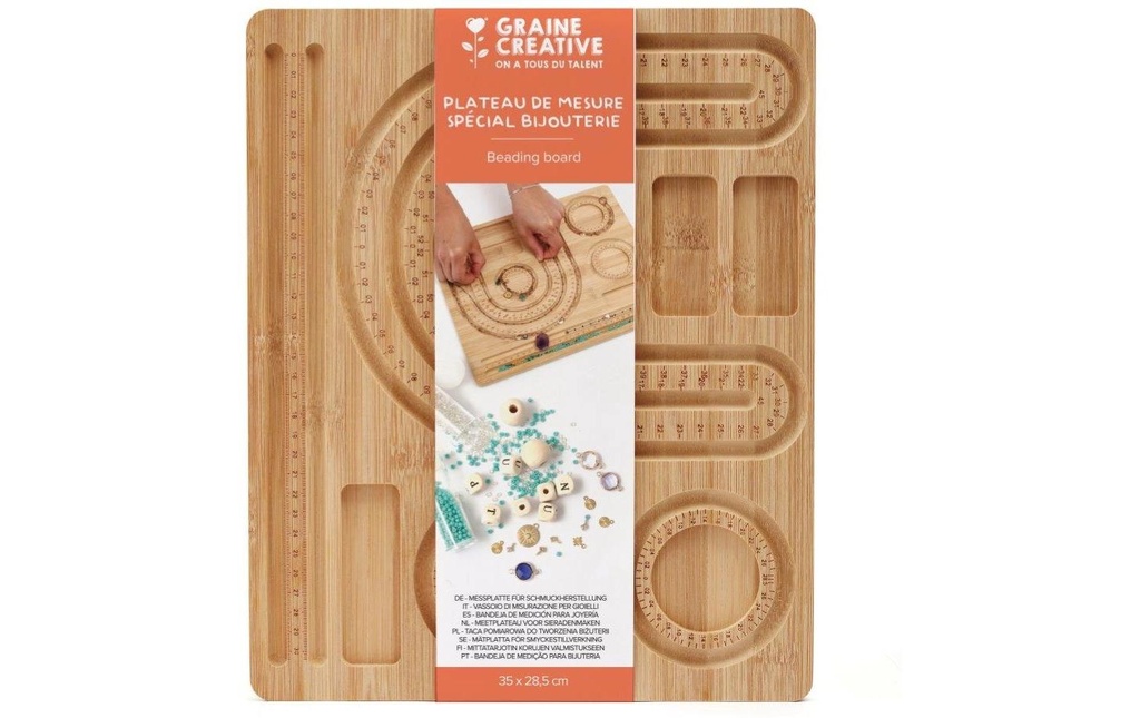 Graine Créative Graine Créative Planche de Mesure pour Bijoux Bambou 35 x 28.5 cm