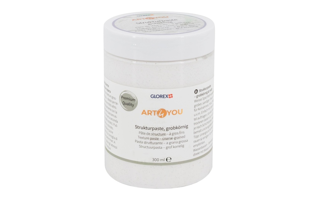 Glorex Pâte structurée à gros grains 300 ml, Blanc/Aucune indication