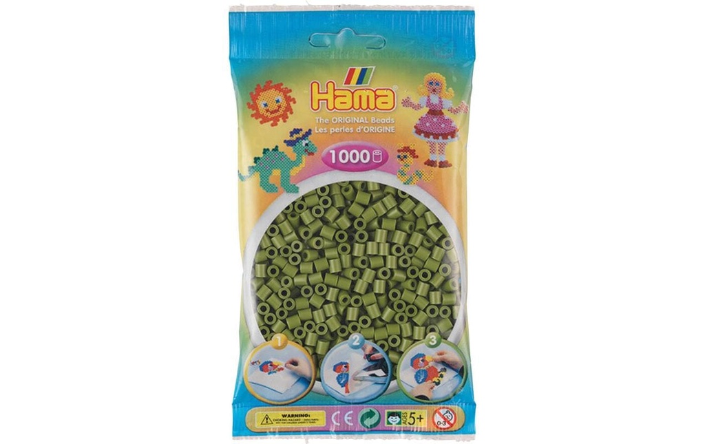Hama Perles à repasser Midi Olive, 1000 pièces