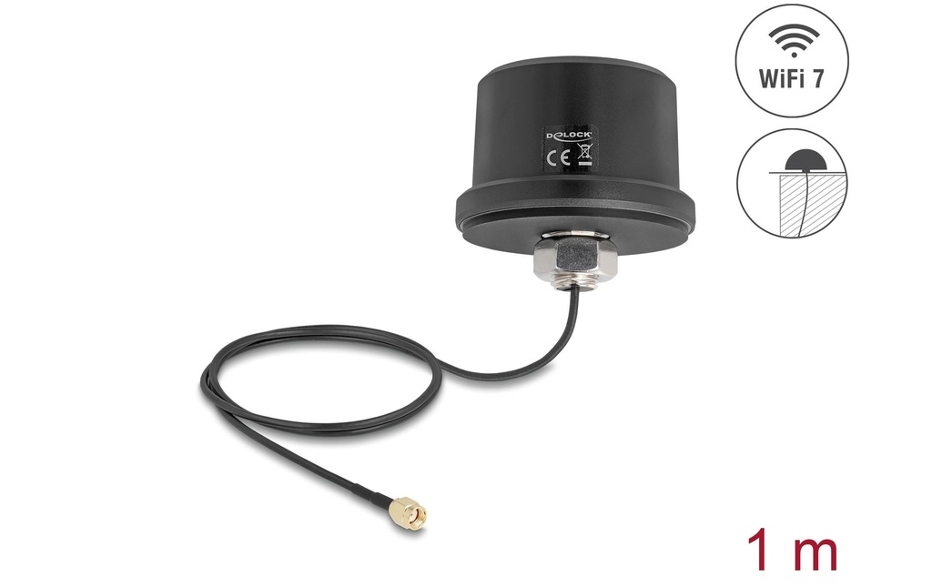 Delock Antenne RP-SMA 3.5 dBi Rayonnement omni directionnel
