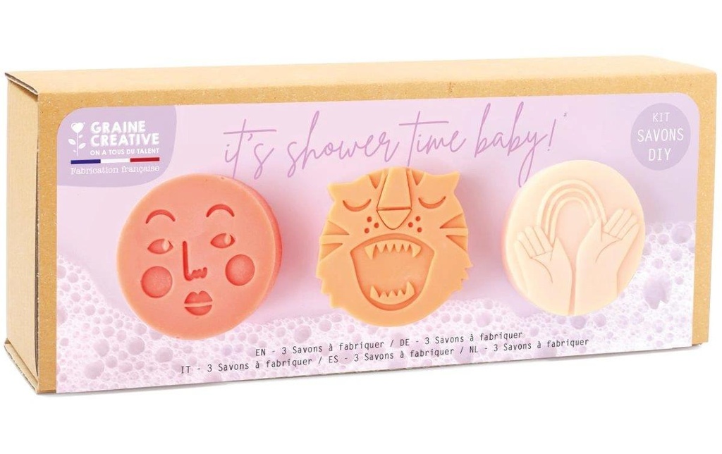 Graine Créative Graine Créative Kit DIY Savon Joie Savons douche tons orange 3 formes
