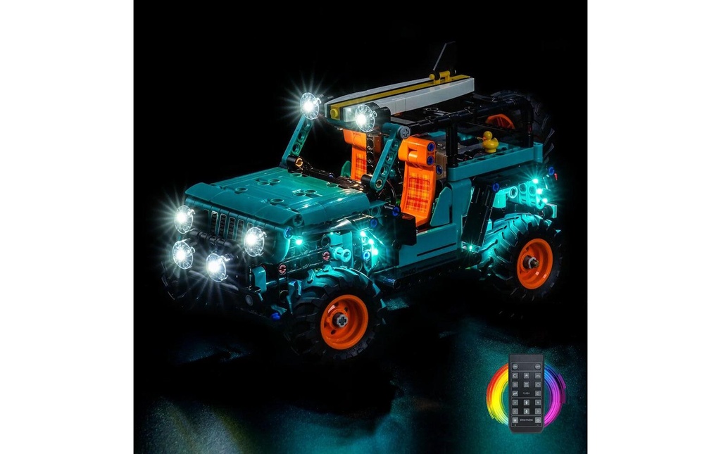 BrickBling Lumières-LED pour LEGO® 42227 Jeep Wrangler Rubicon
