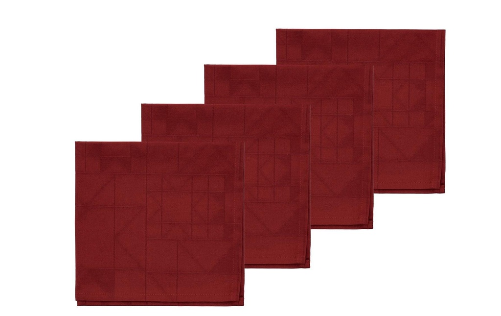 Södahl Serviette en tissu Star 45 cm x 45 cm, Rouge