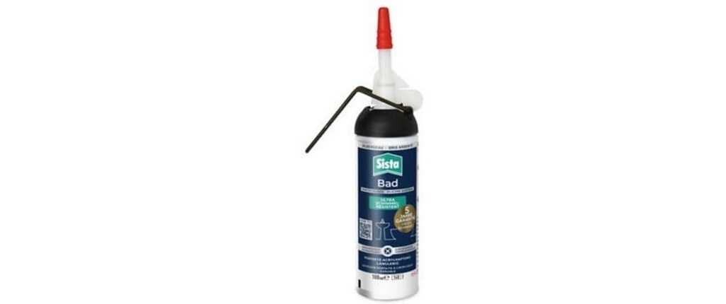 Sista Distributeur de silicone sanitaire ultra résistant aux moisissures gris 100 ml
