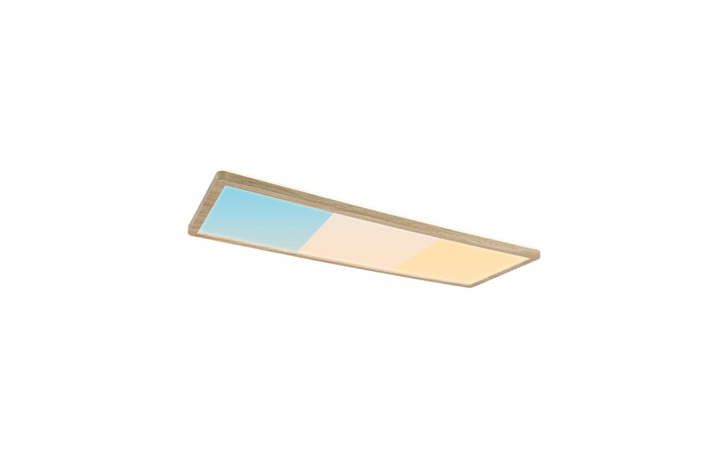 Paulmann Panneau LED Atria Shine IP44 carré 560 x 200 mm imitation bois