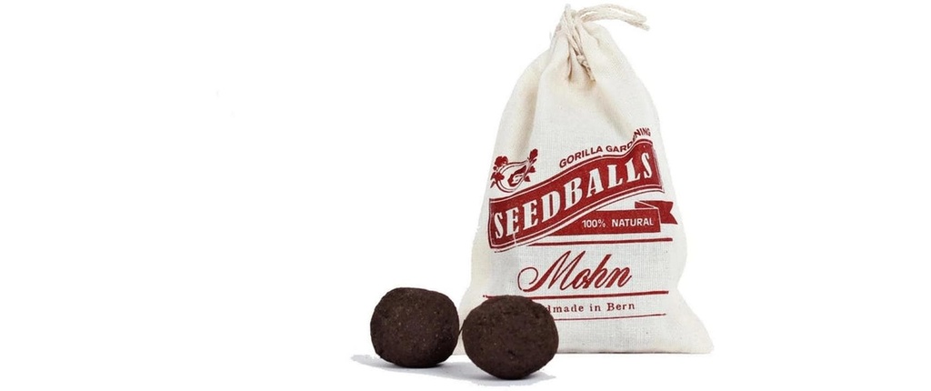 Gorilla Gardening Seedballs pavot dans un sachet en coton